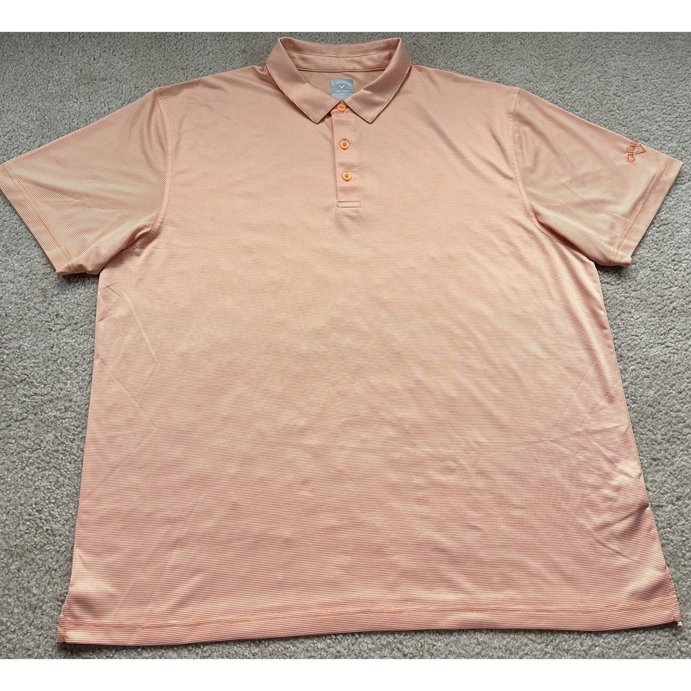 Callaway Opti-Dri Men's Golf Polo Shirt striped Size 2XL Breathable Lightweight - Picture 3 of 8